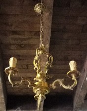 Plafoniera francese bronzo