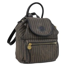 Zaino FENDI Pecan in tela marrone nero oro originale bs29110