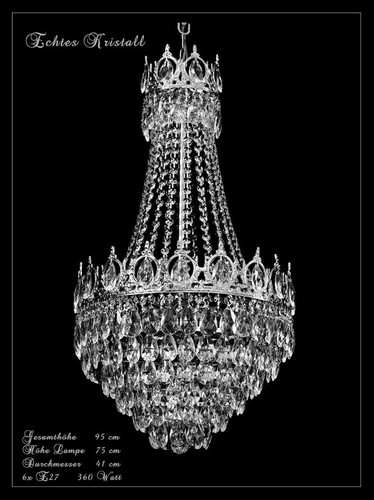 Grande lampadario con corona - con, 6