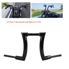 Manubrio nero 14" Riser 2" Ape