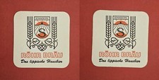 Röhr Bräu Sonneborn schwarz-rot Brauerei Bierdeckel Coaster Beermat