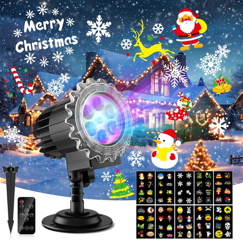 Proiettore natale neve ip65 - natale,