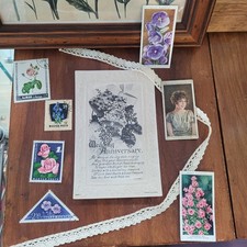 V1) Lotto Materiale Vintage Antico Collezione Hobby Creativi Will's Francobolli 