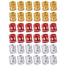 300 Pezzi Polsini per Capelli in Alluminio Cavi Intreccio Perline Accessori Capelli Tubo