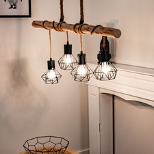 Lampada a Sospensione Legno