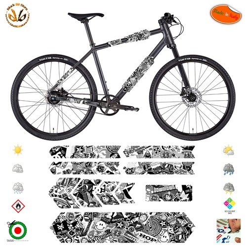 Kit adesivi sticker bomb - , black