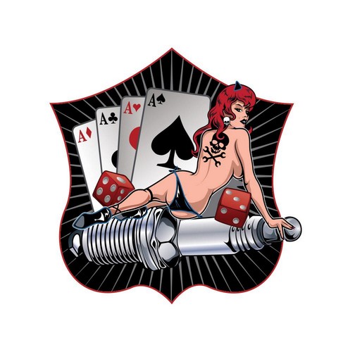 Adesivo pin girl - pin, up