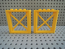 LEGO 2x Gru Supporto Griglia Trave 6448 Giallo 1x6x5 7632 5887 70631