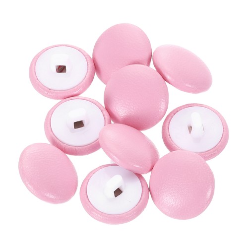 Round leather buttons - round, pu