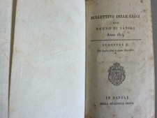 Raro antico libro Bullettino delle Leggi del Regno di Napoli 1814