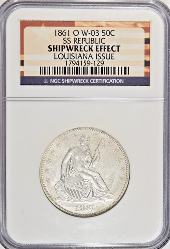 1861 seduto mezzo dollaro - 1861-o,