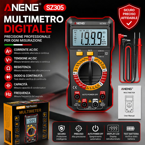 Multimetro digitale aneng - multimetro,