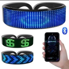 Occhiali led luminosi Bluetooth personalizzabile futuristici feste rave party