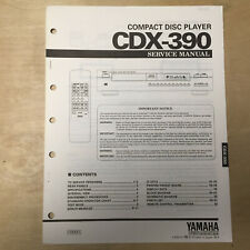 Original Yamaha Service Manual for the CDX-390 CD Player Repair