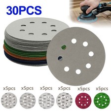 Fogli Carta Vetrata Ricambio Dischi Levigatori Utensili Wet Dry 125mm 30pz 5 Pol