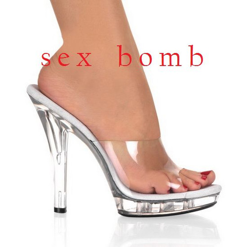 Sexy sabot sandali trasparenti - sexy,