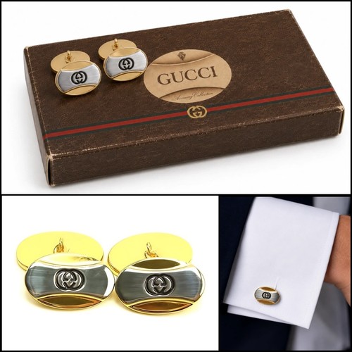 Gucci logo chain cufflinks - logo,