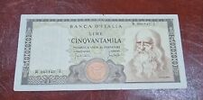 CINQUANTAMILA 50000 LIRE LEONARDO DA VINCI DECRETO 19/07/1970 REPUBBLICA ITALIA