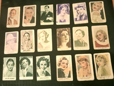 Lotto 18 figurine cartonate attori del cinema La Felsinea Bologna - Rarità