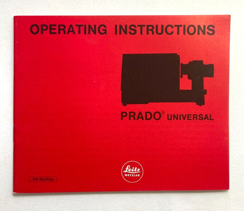 Leitz leica prado istruzioni - leica,