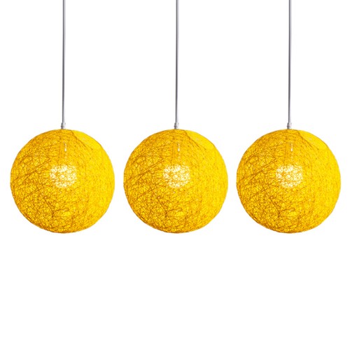 Bambou jaune lustre balle - 3x, jaune,lustre