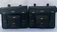 Borse da sella grandi 13" marsupio da moto in pelle nera due borse borse bors...
