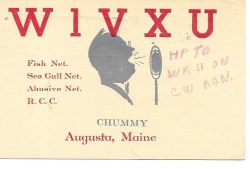 Scheda radio qsl - 1952, augusta