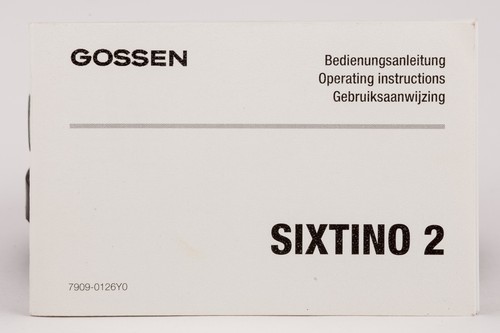 Manuale istruzioni gossen - di,