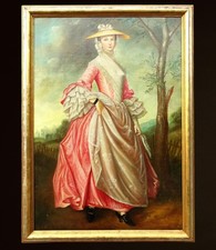 Signora con cappello di paglia