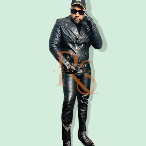 Set tuta uomo nero biker - nero,
