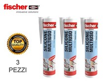 3 SILICONE TRASPARENTE ACETICO UNIVERSALE CARTUCCIA 280 ML RESISTENTE SIGILLANTE