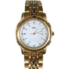 Orologio Seiko SXD180P1 Quarzo Gold 34mm Funzionante con Data