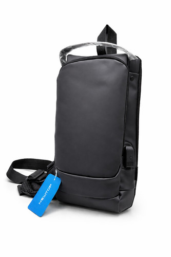Zaino monospalla nero slim - zaino,