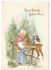 1973 bambine cerbiatto uccelli