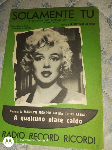 Raro spartito marilyn monroe - raro,