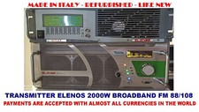 Trasmettitore Professionale Broadcast Elenos 2000w FM Banda Larga 88 108 Mhz