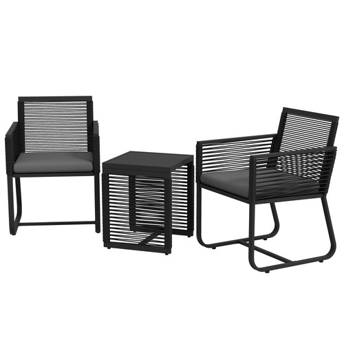 Outsunny set rattan sedie - set, in