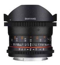 Samyang 12 mm T3.1 obiettivo full frame Fisheye (Canon EF)