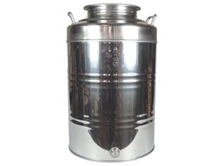 Fusto inox per olio graffato - inox,