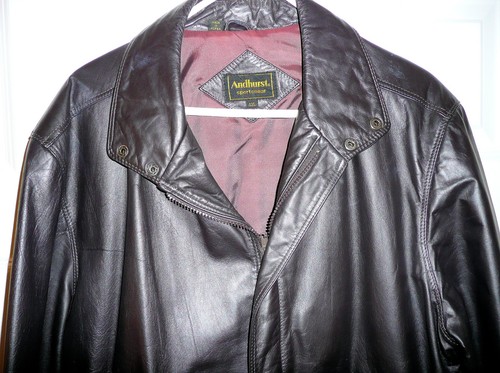 Giacca pelle nera vintage - nera,