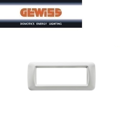 Placca bianco gewiss system - 6p,