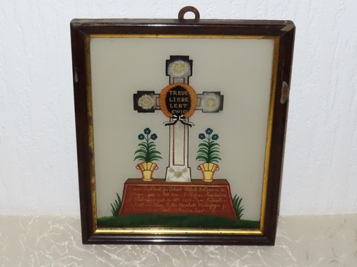 Antico quadro retro vetro