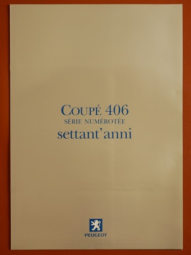 Catalogo peugeot 406 coupè - 406,
