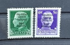 R.S.I BASE ATLANTICA 1943  coppia Francobolli Nuovi MLH (*) 