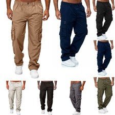 Pantaloni cargo uomo con tasconi tasche laterali cotone estivi leggeri