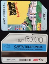 Scheda Pagine Gialle - G 162 - L. 5.000 - usata