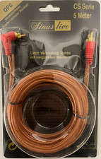 Cavo RCA/Tulp Sinus Live 5m Serie CS OFC, Connettore Placcato Oro 24K