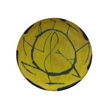 Tommaso CASCELLA piatto astratto in ceramica Milano Albisola giallo