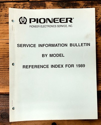 Pioneer service information - service,