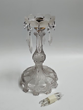 LAMPADA candelabro PORTA CANDELA VETRO CRISTALLO SOPRAMMOBILE CANDELIERE vintage